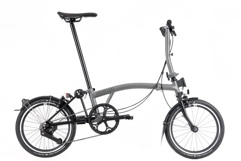 Brompton P-Line Urban Low Folding Bike 2023 Storm Grey